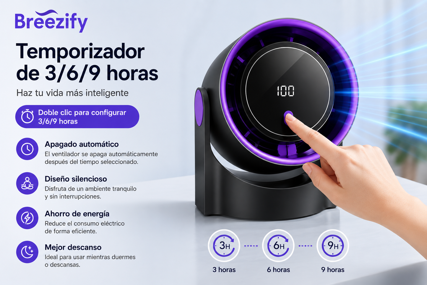 Ventilador portátil Breezify