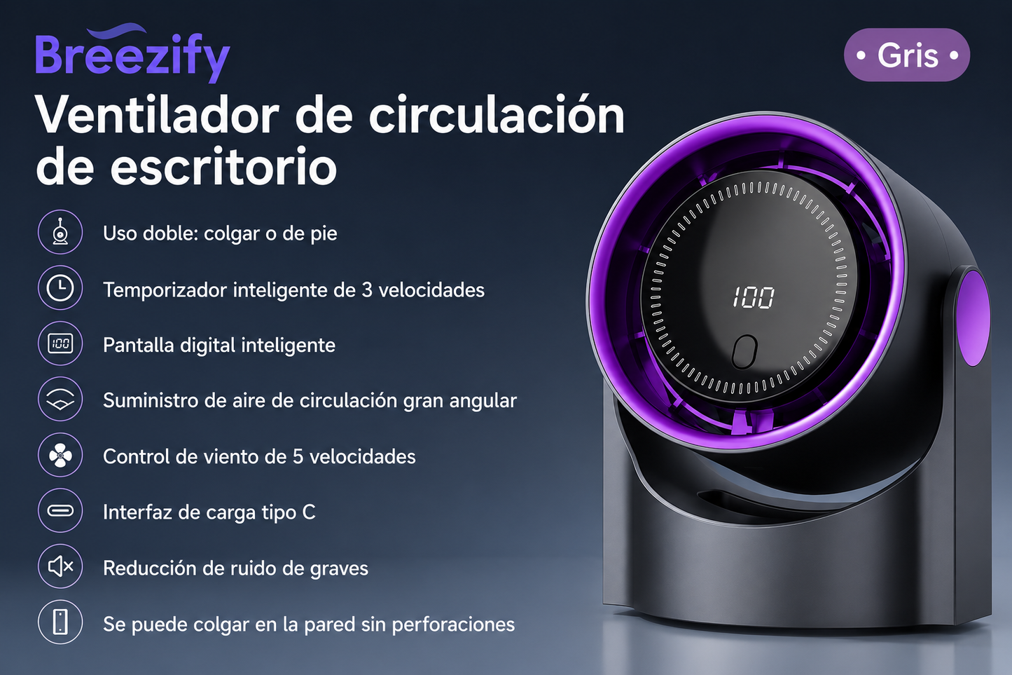 Ventilador portátil Breezify