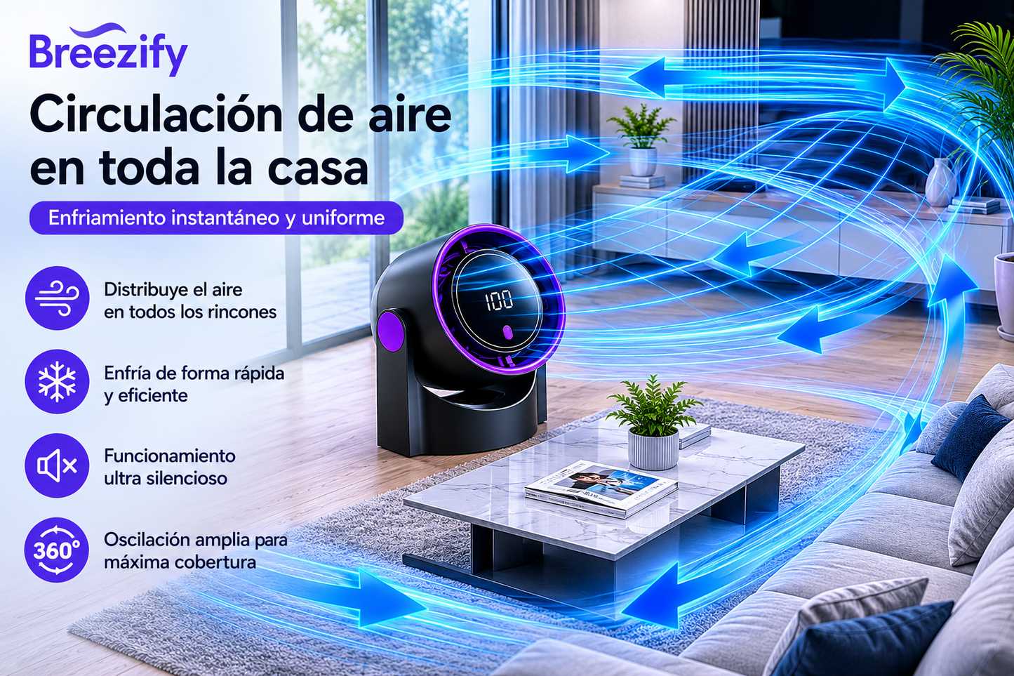 Ventilador portátil Breezify